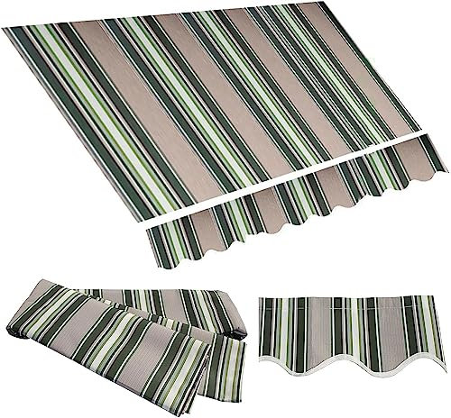 DAZULI Toldo retráctil de repuesto de tela, resistente a los rayos UV y al agua, toldo para exteriores, cubierta de sombra para terraza, restaurante, tiendas, poliéster de 280 g (tamaño: 6.5 x 5 pies,