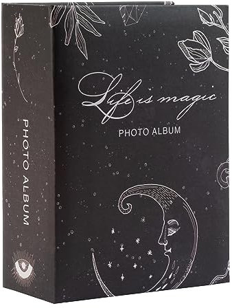 Grupo Erik: Album fotografico Life is Magic | Album foto 10x15, 100 tasche e copertina rigida, Album fotografico per 100 foto ricordo, 1 foto per pagina, Album foto piccolo