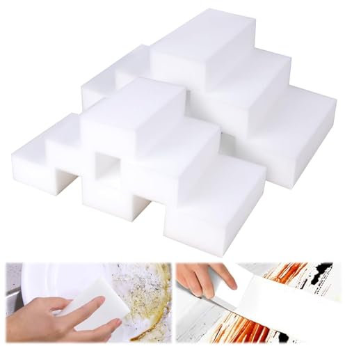 12 Pcs Magic Sponge Eraser Multi-Functional Eraser Sponge Cleaning Eraser Melamine Sponge Foam Pads for Kitchen Household Cleaning