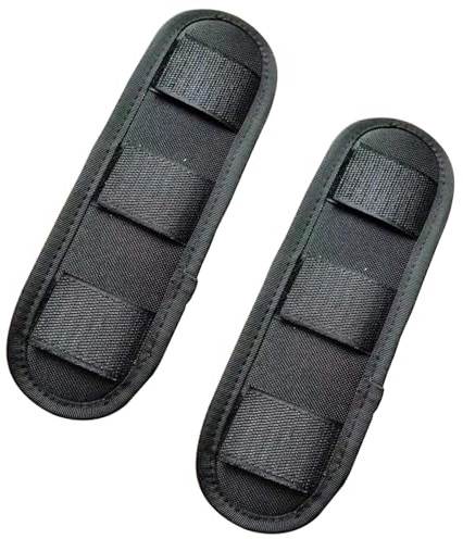 Tiezhangmen 2 st bekväma axelbandskuddar avslappningsväska axelbandskuddar minskar smärtlindring avtagbar ryggsäck rem dynor för axelrem, ryggsäckar, kamera laptop, Svart, M