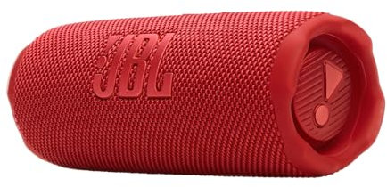 JBL Flip 7, Enceinte Bluetooth Portable sans Fil, 16 Heures d’autonomie, étanche IP68, résistante à la poussière et aux Chocs, Son Pro avec IA Boost, Connexion Multi-Enceintes Auracast, Rouge