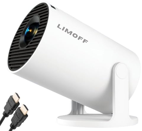 Mini Proyector 4K de Cine en Casa con Android TV 11 Incluye Cable HDMI WiFi y Bluetooth Proyector Portátil para Móvil/PC/PS5/Xbox Compatible con Android e iOS (Vision 3Pro+ (con HDMI y Compacto))