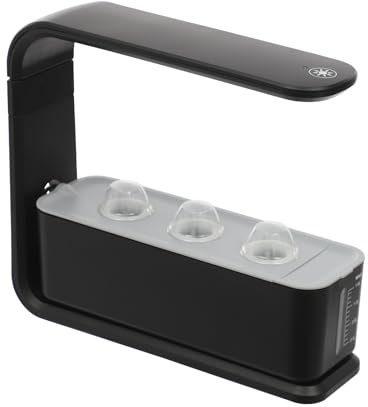 PINYELIN 3 Löcher Hydroponisches, 1.6L Hydroponic System Indoor-Hydroponisches Anzuchtsystem, Pflanzenlampe Hydroponik Pflanzer