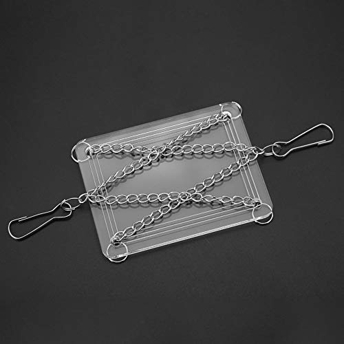 Yctze Balançoire de Pont Suspendu pour Hamsters – Aire de Jeu en Acrylique pour Petits Animaux pour Hamsters et Chinchillas, Balançoire Facile à Accrocher pour Faire de l'exercice et s'amuser en