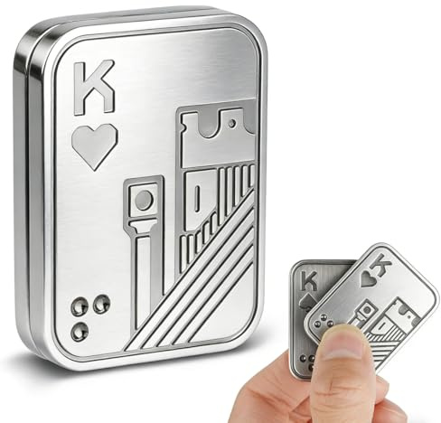 CATZUM Metal Poker Fidget Slider Magnetico, Tidget Poker in Metallo, Anti-Stress per Adulti, Autismo, Ansia, Stress Relief, Toys per Mani, Giocattoli da Banco per il Calo Dello Stress D'ansia