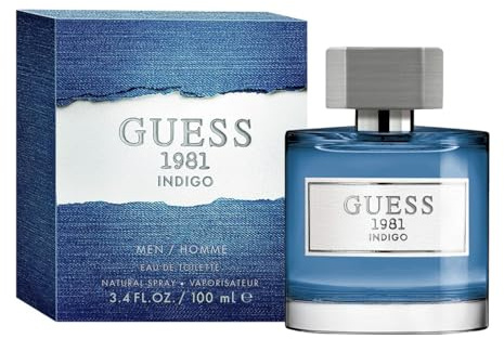 GUESS Factory Men's Guess 1981 Indigo 3.4 oz 100 ml Eau De Toilette Spray for Men,10009396