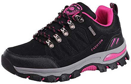 Zapatillas de deporte mujer deportes al aire libre escalada senderismo impermeable trekking, 1 negro, 39 EU