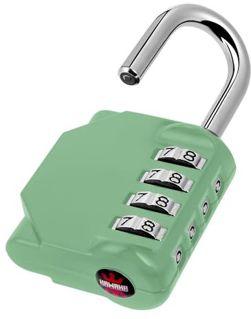 KAWAHA CL11KG - Cadenas à Combinaison à 4 Chiffres pour Extérieur, Ensemble pour Définir Votre Propre Combinaison pour Serrure de Casier de Gym, École, Portes, Boîte à Outils, Verrous et