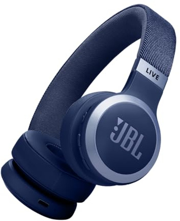 JBL Live 670NC Wireless On-Ear Headphones, Adaptive NC - Blue