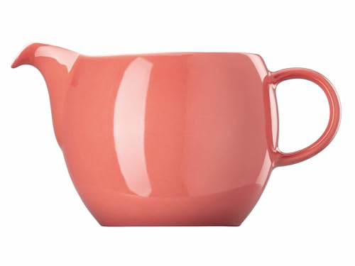 Thomas Sunny Day Soft Red mjölkkanna 6 personer – porslin kaffeservice, mjölkkanna med handtag, portafilter tillbehör, mjölkkanna porslin, diskmaskin, mikrovågsugn, höjd 6,7 cm, 0,2 l, röd