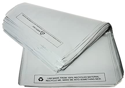 10 x Grey Mailing Bags Strong Self Seal Postage Bags - 12 x 16 (305 x 405 mm) – 100% Waterproof Recyclable Made of Polythene Durable Parcel Shipping Bags