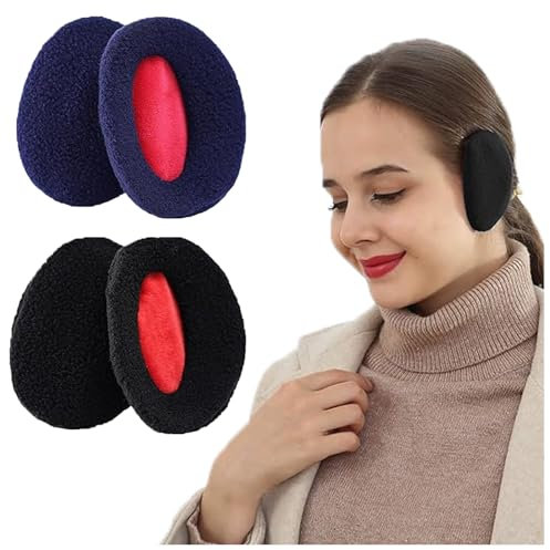 2 Paar Ohrenwärmer Damen & Herren – Warme Ohrenschützer Winter Aus Polarfleece-Stoff, Ohrenwärmer Herren, Leicht, Winddicht & Weich – Ohrwärmer Für Outdoor, Sport, Skifahren, Laufen, Fahrradtouren