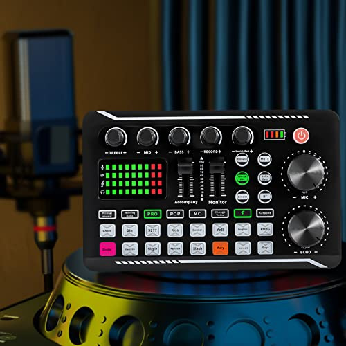 Carte son en direct et interface audio avec effets de mixage DJ et changeur de voix - Puce de réduction du bruit multifonction pour streamingBroadcast Recording