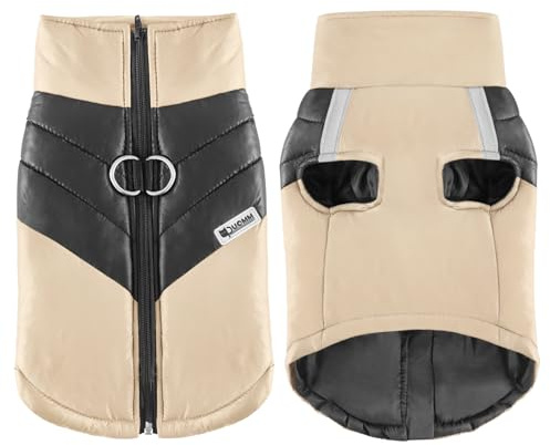 Idepet Abrigo aprueba de Agua de Perro para Invierno Ropa para Perros pequeños medianos y Grandes Mascotas Tallas S M L XL XXL 3XL 4XL 5XL