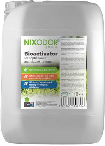 Nixodor Septic Tank Bioactivator 10L - Eco-Friendly Septic System Treatment | Breaks Down Organic Waste, Eliminates Odors, Ideal for Homes, Restaurants & Hotels