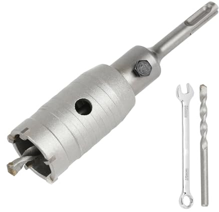 SUQIN Scie Cloche Trépan Beton Ø 40mm Avec Adaptateur SDS Plus 110 mm,Carotteuse Beton,Scie Trépan Pour Percer Des Trous Dans Les Murs En Blocs