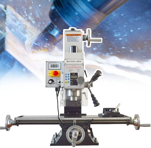 Precision Benchtop Mini Milling Drilling Machine with Micro Feed, 50-2250rpm & 1100W Power, Ideal for Metalworking and DIY Projects