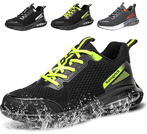 Impermeabili Scarpe Antinfortunistiche Uomo Donna Antiscivolo Scarpe da Lavoro con Punta in Acciaio Leggere Traspiranti Sportive di Sicurezza