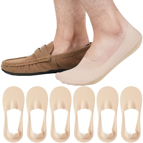 ILovDaisy Mens Invisible Trainer Socks, No Show Nylon Loafers Socks | Non Slip Low Cut Socks for Mens & Womens, Breathable Summer Hidden Socks for Sneakers, Canvas, Boat Shoes