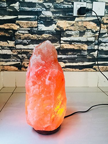 IONES naturels de guérison thérapeutique naturel sculpté à la main naturel Himalaya Salt Range Pakistan rose/orange cristal lampe sel de roche (4-6 kg 22-27cm)