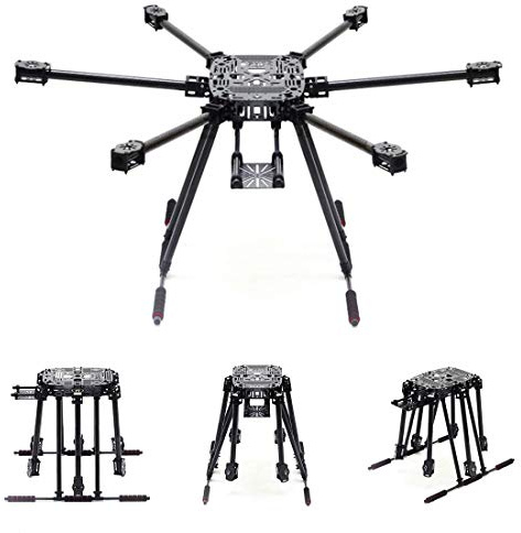 JMT ZD850 850mm 6 Axle Full Carbon Fiber Frame Kit with Unflodable Landing Gear Foldable Arm ZD 850 for DIY FPV Aircraft Hexacopter