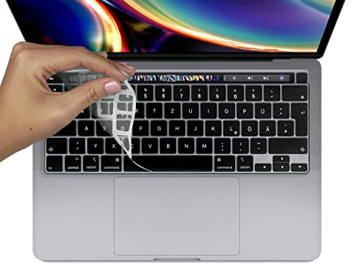 MyGadget Tangentbordsskydd för Apple MacBook Pro 13 tum [från 2020] & 16 tum [2019-2020] - Film för EU-tangentbord - Tangentbordsskydd - Genomskinlig