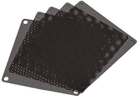 sourcing map 80mm Computer Lüfter Filtergitter PVC Netz Staubdicht Gehäuseabdeckung für Computer, Schwarz Packung von 5