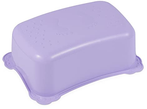 Hylat Baby Sgabello per Bambini - Stabile, Non Scivola, Leggero - per un Bambino da Ca. 3 Anni Fino a 40 Kg (Viola)(Yeti)
