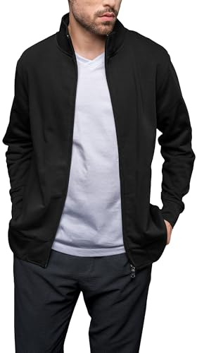 HRM Sweat-Shirt Full-Zip Premium pour Hommes, Noir, Taille 3XL I Sweatshirt pour Homme, Commerce Équitable, 360 g/m² I 70% Coton et 30% Polyester Recyclé I Pull Jogging