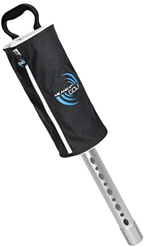 ME AND MY GOLF Ball Collector and Holder (Aluminium Tube) - Includes Instructional Training Videos, Silver