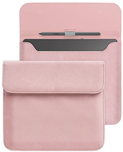 WALNEW Sleeve Case for 10.2-inch Kindle Scribe (2024 and 2022Releases), Protective Pouch Bag Case Cover with Pen Holder for 10.2” Amazon Kindle Scribe E-Reader (Pink)