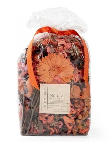 Bolsa de popurrí con Fragancia para decoración del hogar | Decoración de jarrón y Cuenco de pétalos Florales (Naranja)