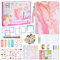 Herenear Scrapbook Mädchen, 92 Stück Scrapbook Zubehör Set mit A5 Notizbuch und Stickerbögen, DIY Tagebuch Set für Mädchen, Kreativset Bastelset Weihnachten Geschenk für Tween Kinder und Kinder