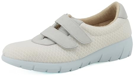 JOMIX Chaussons Diabétiques Femme avec Scratch Basket Diabétiques Femme Chaussons Femme Pantoufles Orthopediques Confortable pour Femme