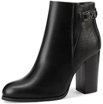 QUEEN HELENA Tronchetti Stivaletti con Tacco Alto Casual Donna X31-121 (Nero, Sistema Taglie Calzature EU, Adulto, Donna, Numero, Media, 39)