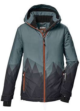 Killtec KSW 383 BYS SKI JCKT 42096-000 - Chaqueta de esquí con capucha y paranieves para niño, color azul ahumado, 152