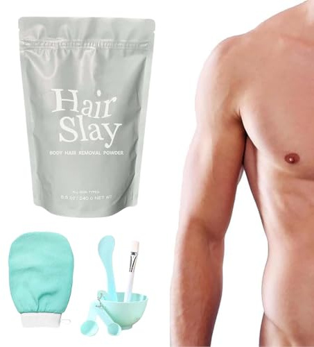 Kit De Polvo Para El Cabello De La Llaguera Para El Cabello De Nybhyjka,polvo De Afeitado De Cabello Con Guante Exfoliante, Cuidado Natural De La Piel Para La Pierna, El Cuerpo, La Axila