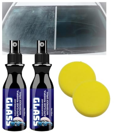Spray Impermeabilizante Potente para Vidrios de Auto, Spray Antivaho para Vidrios, Repelente de Agua para Parabrisas, Repelente de Lluvia para Parabrisas de Auto (2PCS)