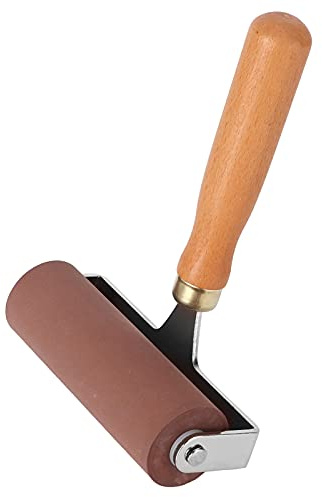 Hztyyier Brayer Mjuk Gummirulle, Flexibel och Robust Hantverksrulle för Tryck och Scrapbooking (10 cm)