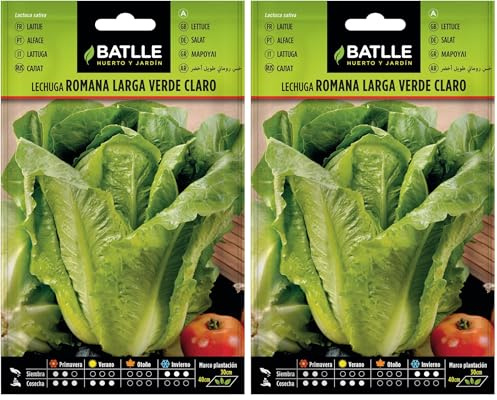 Semillas Batlle Lattuga Romana Lunga Verde (Confezione da 2)