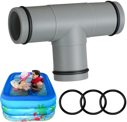 Adattatore per Tubo della Piscina, connettore in PP da 32 mm, Splitter Dritto e a Tre Vie, Estensione compatta, connettore di Ricambio affidabile per Pompe filtranti, Tubi 'Acqua, Flusso Fluido