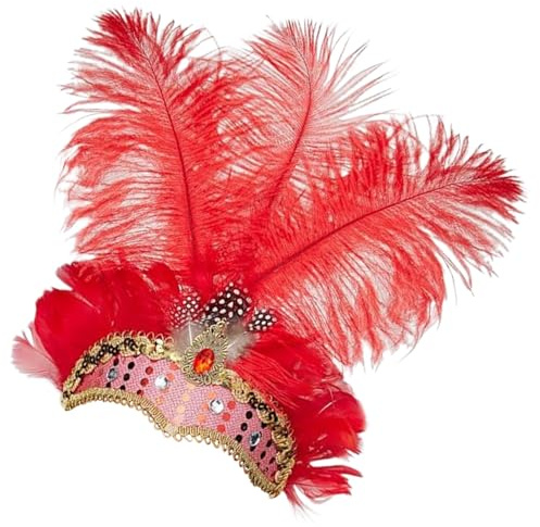 Generisk showgirl huvudbonad, tillbehör för huvudbonad från showgirls, maskerad huvudbonad – för bröllop, fester, karneval, festivaler, maskbollar och cocktail-evenemang