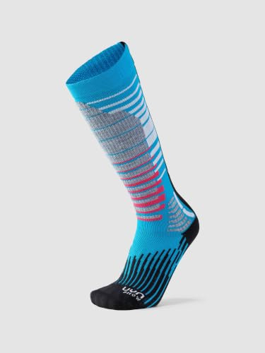 UYN Lady Ski Snowboard Socks Calze da Sci/Snowboard Donna, Donna, Turquoise/Black, 39/40