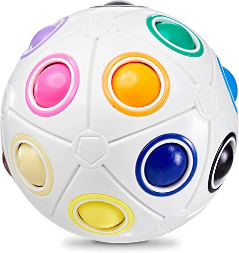 Original Regenbogenball, Großer Regenbogenball mit 19 Kugeln, Geschicklichkeitsspiel für Kinder, Spannendes Geschenk für Mädchen und Jungen ab 6 Jahren, fördert räumliches Denken