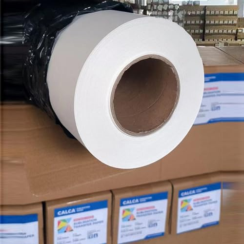 CALCA Dye Sublimation Paper Roll 36in x 328ft Heat Transfer Paper Wide Format Sublimation Transfer Paper Roll Compatible with Inkjet Printer