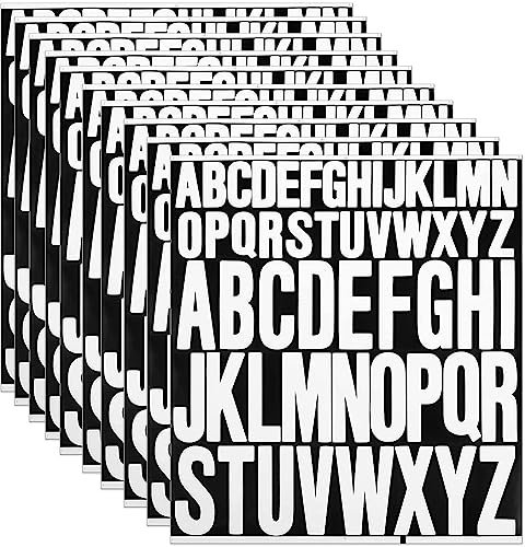 LIMITADA Letras Autoadhesivas Blancas, 10 Hojas Pegatina Letras Blancas de Alfabeto Letras de Vnilo Adhesivas Pequeñas y Grandes Calcomanías Letras Impermeables para Buzones Cartel Ventana Manualidad