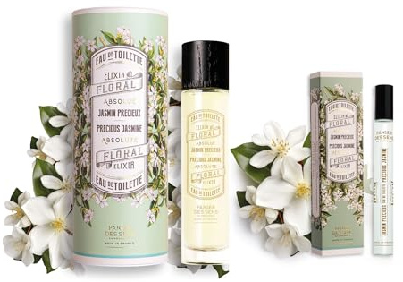 Panier des Sens - Roll-on + Eau de Toilette Pack för kvinnor - Jasmin - Dam kropp & hår parfym - blommig doft - parfym tillverkad i Frankrike - 50 ml + 10 ml