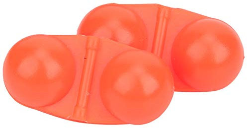 Lwuey 40 Stück Wels Rasseln Perlen, Doppelrassel Seefischerei Attraktor ABS Angelrasseln Inline Tragbare Dual Rassel Glockenperlen für Angeln Attractor Bell Beads Perlen Zubehör Anlocken von Fischen