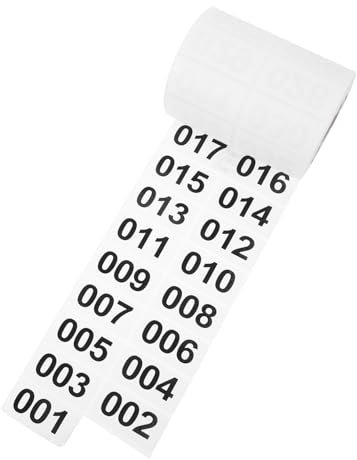 COHEALI 6 Rollen Aufkleber inventaretiketten zahlen sticker Etiketten für Drucker Beschriftung Briefkasten das Geschenk Pastoren für Hausnummern Lageretikett Kleidung Tafel Eintrittskarten
