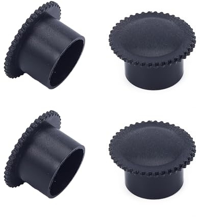 NICENEEDED 4 Pieza de Tapas para Extremos de Barra de Armario, Tapones de Plástico para Barras de Cortina, Tope de Varilla para Ventana de Soporte de Tubo de Armario de 22mm de Diámetro